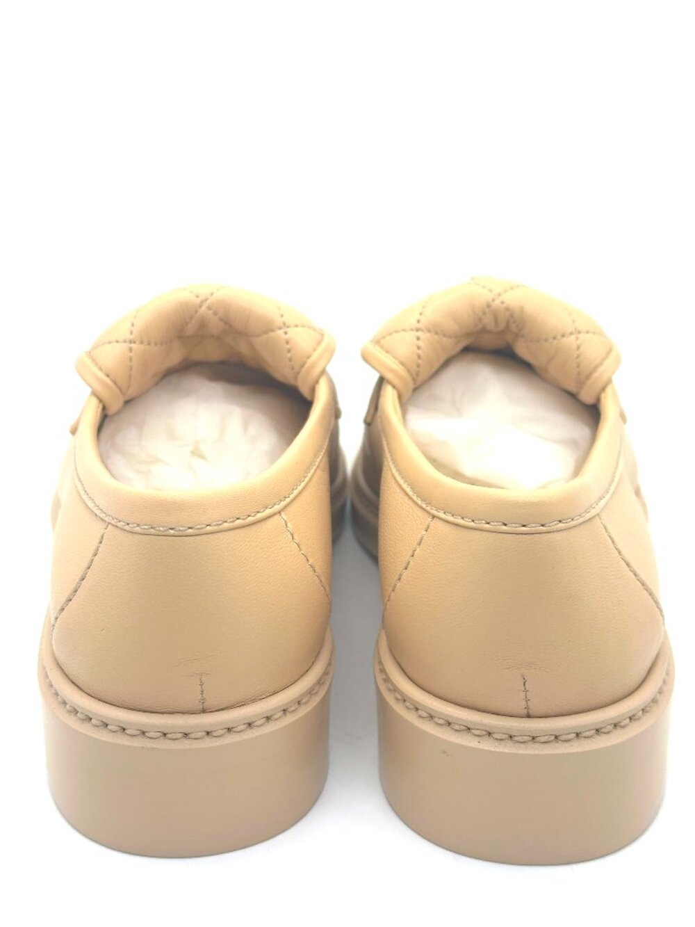 CHANEL 24C Leather Quilted Tab Turn Lock Turnlock CC Loafer Moccasin Flat Shoes - Picture 9 of 13